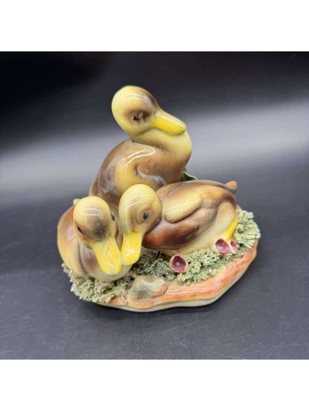 Vintage Duckling Ceramic Figurine Mid Century Decor William Maddux USA Ducks